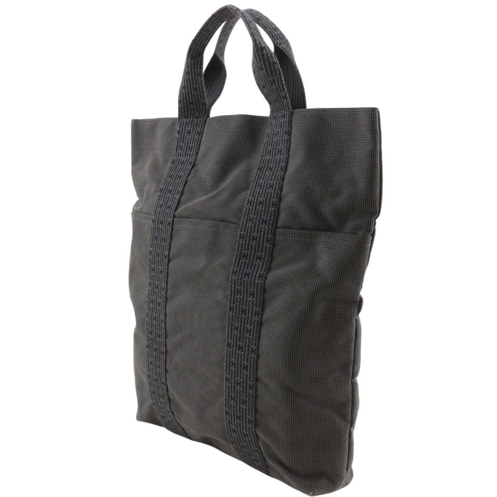 Hermes Herline Cabas Handbag/Tote Bag, Canvas, Gray, A4 Size, Unisex - Picture 2 of 16